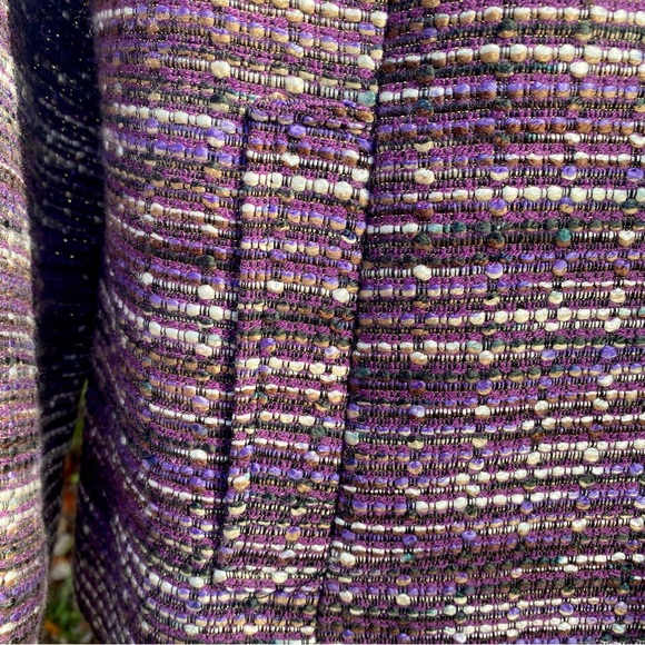 Lane Bryant, Plus Size 16 Tweed Jacket Purple NWOT Lined Beaded Neckline - Picture 10 of 15